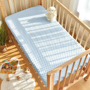 BATTILO PTY Crib Sheets for Girls and Boys, Coral Fleece Fitted Baby Toddler Mattress Sheets, Soft and Breathable Sheets for Standard Crib Bed Mattress, 28"x 52", Light Yellow