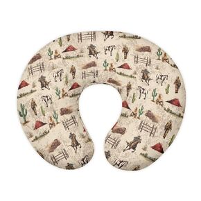 Baby Nursing Pillow Cover Western Horse Cactus Printed Soft Breastfeeding Pillow Cover for Newborn Infant, Soft Comfy Nursery Bottle Pillowcases Nursing Pillow Slipcover for Boys Girls