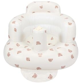 Inflatable Baby Seat for Babies 3-36 Months, Baby Floor Seats for Sitting Up, Baby Seats Blow Up Baby Chair for Infants with Built in Air Pump (Bear)
