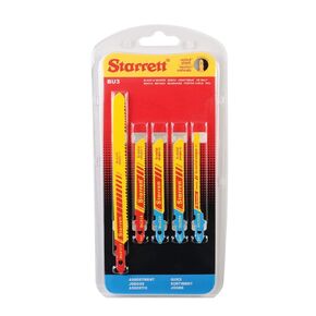 Starrett Bi-Metal Unified Shank Jig Saw Blade Kit, 5 Pieces - Ideal for Professionals and DIYers, Exclusive Technology, Multi-Edge Performance