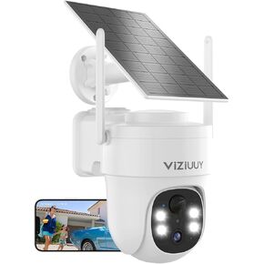 Solar Security Cameras Wireless Outdoor 4 Pack, 3MP Security Cameras Wireless Outdoor, Pan Tilt 360°WiFi Camera with Color Night Vision/PIR Sensor/2-Way Audio/Alexa