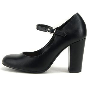 City Classified Comfort Women's Closed Toe Ankle Strap Block Heel