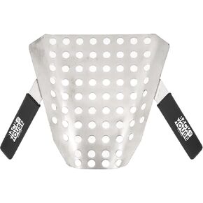 Popcorn Speed Scoop – Perforated Stainless Steel Quick-Fill Scooper for Bags, Buckets & Boxes, Removes Unpopped Kernels – Utility Serving Tool for Snacks, Candy, Dessert, Food, Ice & Dry Goods