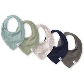 Burt's Bees Baby Infant Bibs, 100% Organic Cotton Drool Cloths, Newborn Essentials