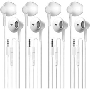 USB Type C Headphone 4 Pack, USB C Earphones Type C Headphones Stereo with Microphone Volume Control Compatible with Samsung Galaxy S20+/S21/S20/Google Pixel/OnePlus/Xiaomi and Android Smartphones