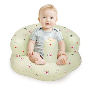 Inflatable Baby Seat for Baby 3 Months and Up, Inflatable Baby Chair with Built-in Pump, Simplified Version of Blow Up Baby Chair, Baby Seats for Infants for Sitting Up, Elephant