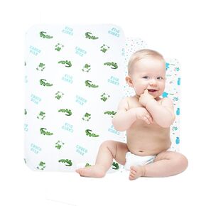 Safe and Sound Baby Diaper Changing Pad, Waterproof 27.5x19.6 inch Portable Reusable Soft Changing Pad Liners Mat, Leakproof Crib Diaper Pad Unisex for Home Travel, Kid Adult Pet (Bear, 1 Pack)