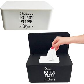 Moorfowl 2 Pack Baby Wipes Dispenser for Bathroom Wipes Holder Container Wipes Box Set