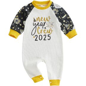 Bonangber Newborn Baby Boy Christmas Outfit Infant Thanksgiving Romper Long Sleeve Bodysuit Jumpsuit Cute Fall Winter Clothes in Saudi Arabia