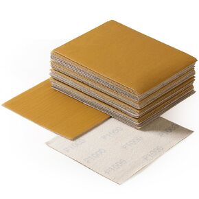 S SATC 1/4 Sandpaper Sheets 5.5" x 4.5" Hoop and Loop Sandpaper Sheets 40PCS Sandpaper for Palm Sander 150 Grit Sandpaper for Palm Sanders Sanding Sheets for Car and Wood