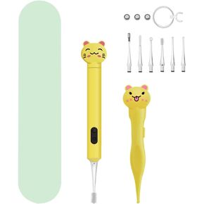 2 Pack Baby Nose and Ear Cleaner, Baby Nose and Ear Gadget Safe Baby Booger Remover and Ear Wax Removal with Light, Nose Cleaning Tweezers Nose Cleaner for Baby Infants Toddlers Adults(Yellow)
