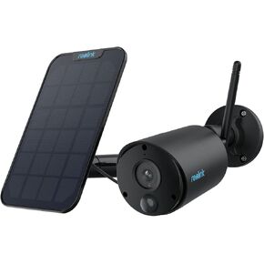 REOLINK Argus Eco+SP - 2K Solar WiFi Security Cameras Outdoor Wireless, 3MP Night Vision, Human/Vehicle Detection, Solar Powered Wireless Home Security Camera Works with Alexa, Home Hub Compatible