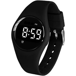 Vibrating Alarm Watch, Water Resistant Potty Training Watch Rechargeable Medical Reminder Watch with Timer and 15 Daily Alarms (Black)