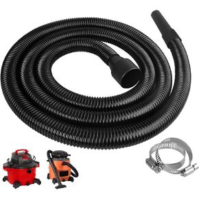 10FT Hose Replacement for Shop-Vac, Craftsman, and Ridgid Wet and Dry Vacs 2 1/4" Cuff Extension Hose（Includes 2 Hose Clamps）