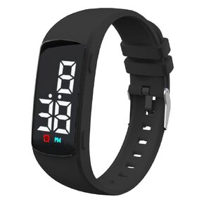 Potty Training Watch - 8 Alarm Silent Vibrating Watch - Water Resistant Medical Reminder Watch - with Timer and 8 Daily Alarms (Black)
