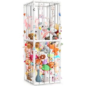 حامل تخزين الحيوانات المحشوة من القطيفة، منظم قفص تخزين حديقة الحيوان ذو سعة كبيرة، منظم حامل الحيوانات مع شبكة سفلية لتزيين غرفة نوم الحضانة in Kuwait
