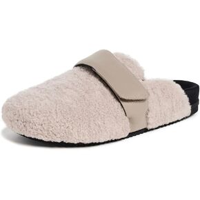 R0AM Women's Fuzzy Loafer Mules