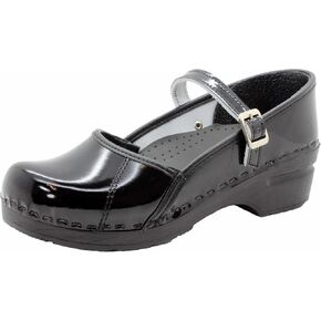 BJORK Swedish Comfort Women's Marcella Mary Jane Leather Clogs