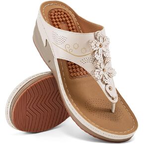 HARENCE Wedge Sandals for Women Comfortable Cushion Footbed Platform Sandal 2026 Dressy Summer Shoes for Casual Walking Outdoor in Kuwait