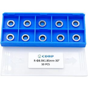 8.9 مم (1/3 بوصة) حشوات كربيد مستديرة لتدوير الخشب، R8.9×1.85 مم قاطع كربيد قابل للفهرسة يناسب أدوات مخرطة النجارة DIY أدوات التشطيب المجوفة للخشب، Ci5، 10 قطع in Kuwait