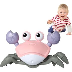 Crawling Crab Baby Toy Fantastic Creatures Toys Infant Sensory Tummy time Toys 3 4 5 6 7 8 9 10 11 12 Babies boy Girl Learning Crawl 3-6 6-12 Walking Toddler Gifts for 36 Months Old (Green)