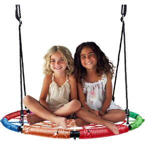 40 Inch Tree Swing Saucer Swing - 800Lb Weight Capacity, 900D Oxford Waterproof, With Hanging Straps Tree Swings for Kids Outdoor Swing For Kids Swing | Tire Swing | Tree Swing For Adults | Disc Swing in Saudi Arabia