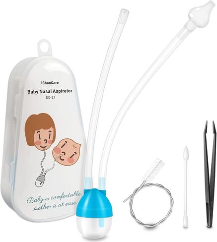 iShanCare® شفاط أنف للأطفال، مصاصة أنف مضادة للماء للأطفال، شفاط أنف لحديثي الولادة والرضع والأطفال الصغار، شفاط أنف سيليكون للأطفال، منظف أنف، شفط آمن للأنف in Kuwait