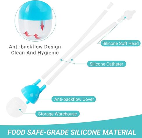 iShanCare® شفاط أنف للأطفال، مصاصة أنف مضادة للماء للأطفال، شفاط أنف لحديثي الولادة والرضع والأطفال الصغار، شفاط أنف سيليكون للأطفال، منظف أنف، شفط آمن للأنف in Kuwait