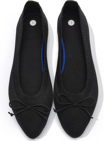 Shupua Women's Flats Black Flats Shoes Pointed Toe Ballet Flats Comfortable Bow Girls Flats Dressy in Saudi Arabia