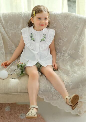 Happy Town 2PCS Set Toddler Kids Baby Girls Outfits Clothes T-Shirt Vest Tops and Shorts Pants in Saudi Arabia