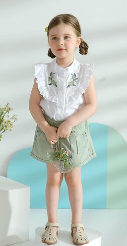 Happy Town 2PCS Set Toddler Kids Baby Girls Outfits Clothes T-Shirt Vest Tops and Shorts Pants in Saudi Arabia