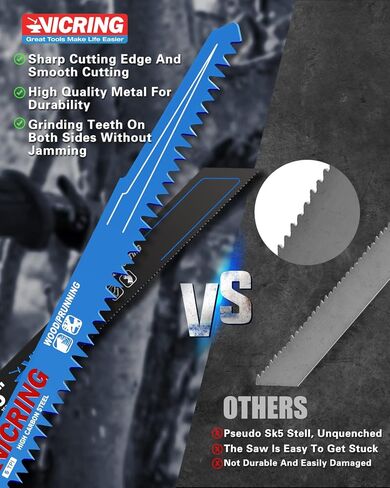 34-Piece Reciprocating Saw Blade Set Sawzall Blades for Metal Wood and Pruning Cutting with Organizer Pouch Saw Blades in Saudi Arabia
