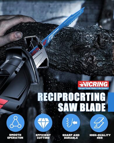 34-Piece Reciprocating Saw Blade Set Sawzall Blades for Metal Wood and Pruning Cutting with Organizer Pouch Saw Blades in Saudi Arabia