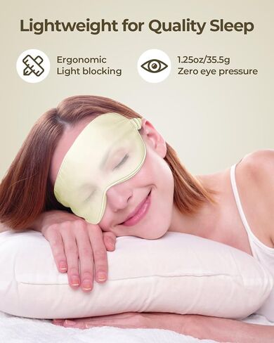 Mulberry Silk Sleep Mask with Adjustable Strap, 3D Contoured Cup Eye Mask for Sleeping, Super Soft Breathable Silk Eye Covers, Blackout Eye Mask for Lash Extensions, Travel Eye Mask Light Grey in Saudi Arabia