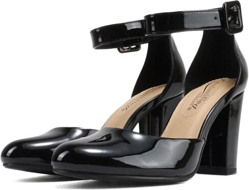 City Classified Comfort Women's Closed Toe Ankle Strap Block Heel in Saudi Arabia