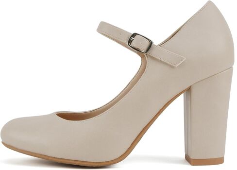 City Classified Comfort Women's Closed Toe Ankle Strap Block Heel in Saudi Arabia