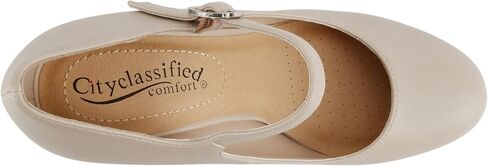 City Classified Comfort Women's Closed Toe Ankle Strap Block Heel in Saudi Arabia