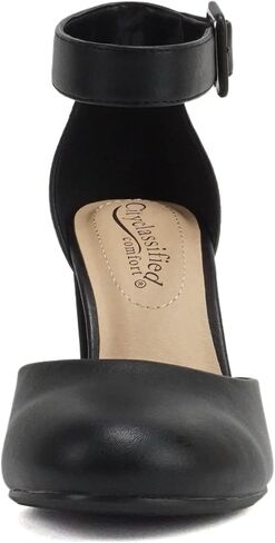 CITYCLASSIFIED Comfort Women's Closed Toe Ankle Strap Block Heel in Saudi Arabia