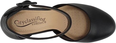 CITYCLASSIFIED Comfort Women's Closed Toe Ankle Strap Block Heel in Saudi Arabia