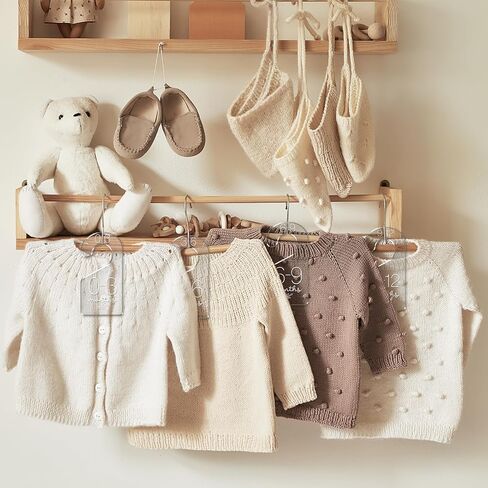 Whaline 7Pcs Baby Closet Size Dividers Clear Acrylic Infant Clothes Hanger Separators Newborn to 24 Month Thicken Wardrobe Hanger Organizers for Home Nursery Baby Clothing, 3.5 x 7Inch in Saudi Arabia