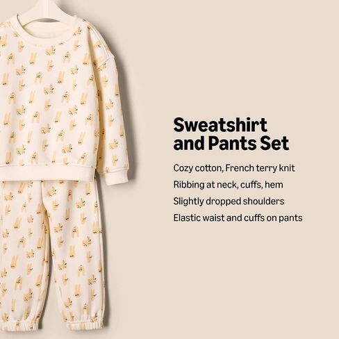 Amazon Essentials x Sofia Grainge Unisex Toddlers and Babies' Sweatshirt & Sweatpant Set in Saudi Arabia