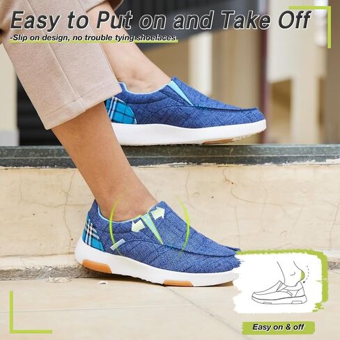 أحذية OrthoComfoot النسائية سهلة الارتداء لتقويم العظام: أحذية مريحة لالتهاب اللفافة الأخمصية مع دعم القوس للقدم المسطحة، أحذية تقويمية كاجوال لتخفيف آلام القدم والكعب in Kuwait
