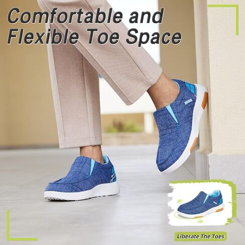 أحذية OrthoComfoot النسائية سهلة الارتداء لتقويم العظام: أحذية مريحة لالتهاب اللفافة الأخمصية مع دعم القوس للقدم المسطحة، أحذية تقويمية كاجوال لتخفيف آلام القدم والكعب in Kuwait