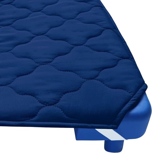 Cot Sheet for Standard Size Daycare/Pre-School Cot Kids Nap Mat Sheet 23" x 51", Children’s Naptime Cot Sheet Padded Cover, Breathable Nap Mat Cover for Boys and Girls, Navy in Kuwait