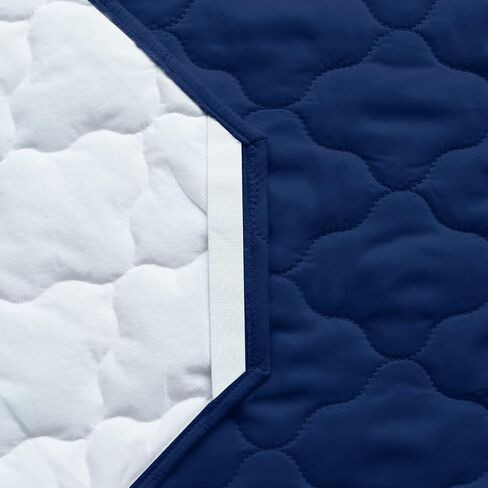 Cot Sheet for Standard Size Daycare/Pre-School Cot Kids Nap Mat Sheet 23" x 51", Children’s Naptime Cot Sheet Padded Cover, Breathable Nap Mat Cover for Boys and Girls, Navy in Kuwait