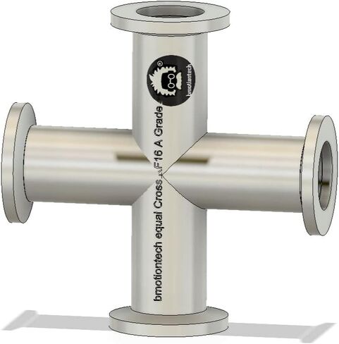 bmotiontech درجة فائقة - محول مكنسة كهربائية ذات شفة KF40 متقاطعة بأربعة اتجاهات، جميع الأطراف بشفة KF-40 (NW-40)، مصنوعة من الفولاذ المقاوم للصدأ 304، مكنسة كهربائية عالية (KF40 Cross) in Kuwait