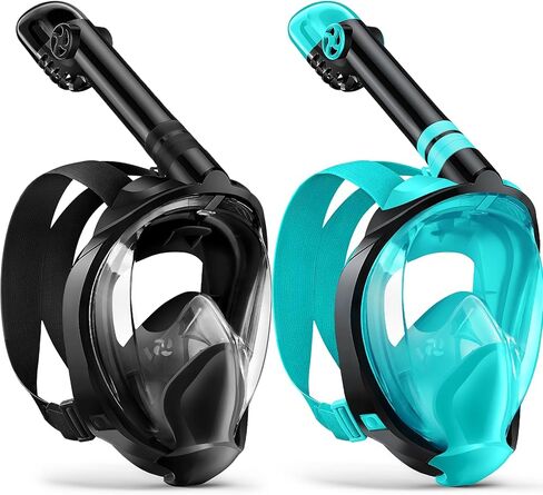 Zenoplige Full Face Snorkel Mask Adults with Camera Mount，Dry-Top Snorkeling Gear for Adults，Foldable 180-Degree Panoramic Anti-Fog Scuba Mask for Snorkeling Diving Swimming Travel (S+S) in Saudi Arabia