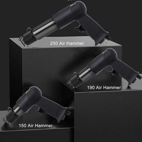 Short Barrel Air Hammer Kit, Includes 4 Types of Chisels, Quick-Change Retainer, and Lightweight Carrying Case, 4500 BPM, 1-5/8 Inch Stroke, Suitable for Machine Maintenance, Removing Screws in Saudi Arabia