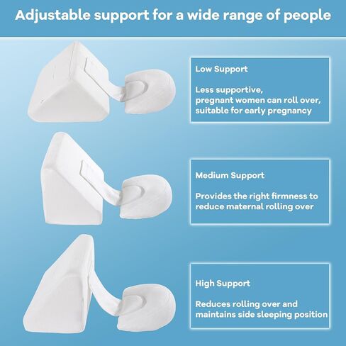 HOMBYS Adjustable Pregnancy Wedge Pillow for Sleeping Adjustable Support Maternity Pillows, Include 1 Triangular Back Pillow and 1 Semi-Circular Belly Pillow, Foam Filling (31.5"x19.7"x14") in Saudi Arabia