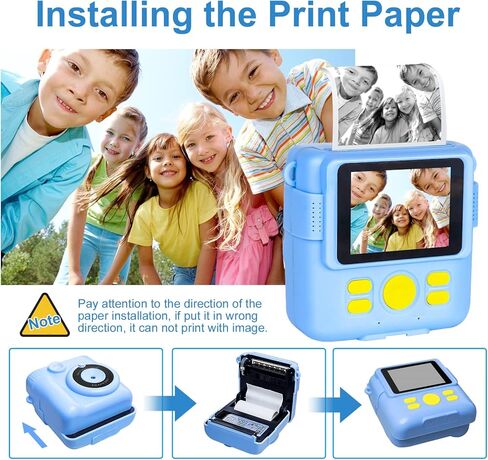 ورق طابعة الكاميرا 6 لفات - كاميرا الطباعة الفورية للأطفال GKTZ - مجموعة ورق الطباعة الحرارية للطباعة عالية الدقة - إعادة ملء ورق طابعة الكاميرا in Kuwait